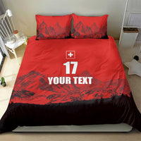 Custom Switzerland Football Bedding Set Swiss Alps