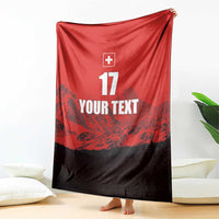 Custom Switzerland Football Blanket Swiss Alps