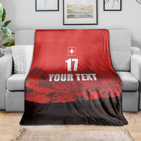 Custom Switzerland Football Blanket Swiss Alps