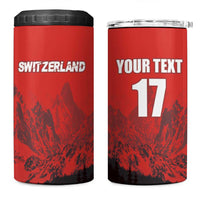 Custom Switzerland Football 4 in 1 Can Cooler Tumbler Swiss Alps