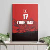 Custom Switzerland Football Canvas Wall Art Swiss Alps