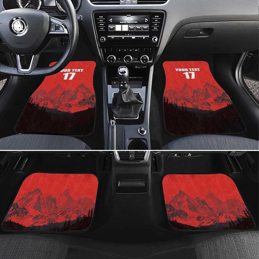 Custom Switzerland Football Car Mats Swiss Alps