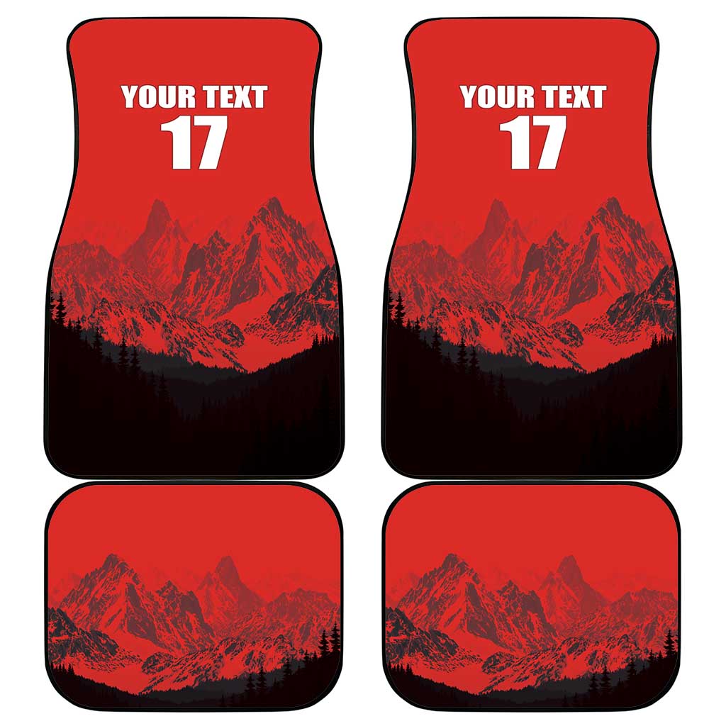 Custom Switzerland Football Car Mats Swiss Alps