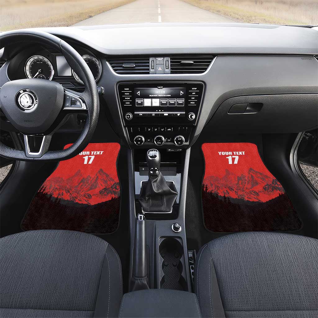 Custom Switzerland Football Car Mats Swiss Alps