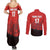 Custom Switzerland Football Couples Matching Summer Maxi Dress and Long Sleeve Button Shirt Swiss Alps