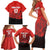 Custom Switzerland Football Family Matching Short Sleeve Bodycon Dress and Hawaiian Shirt Swiss Alps