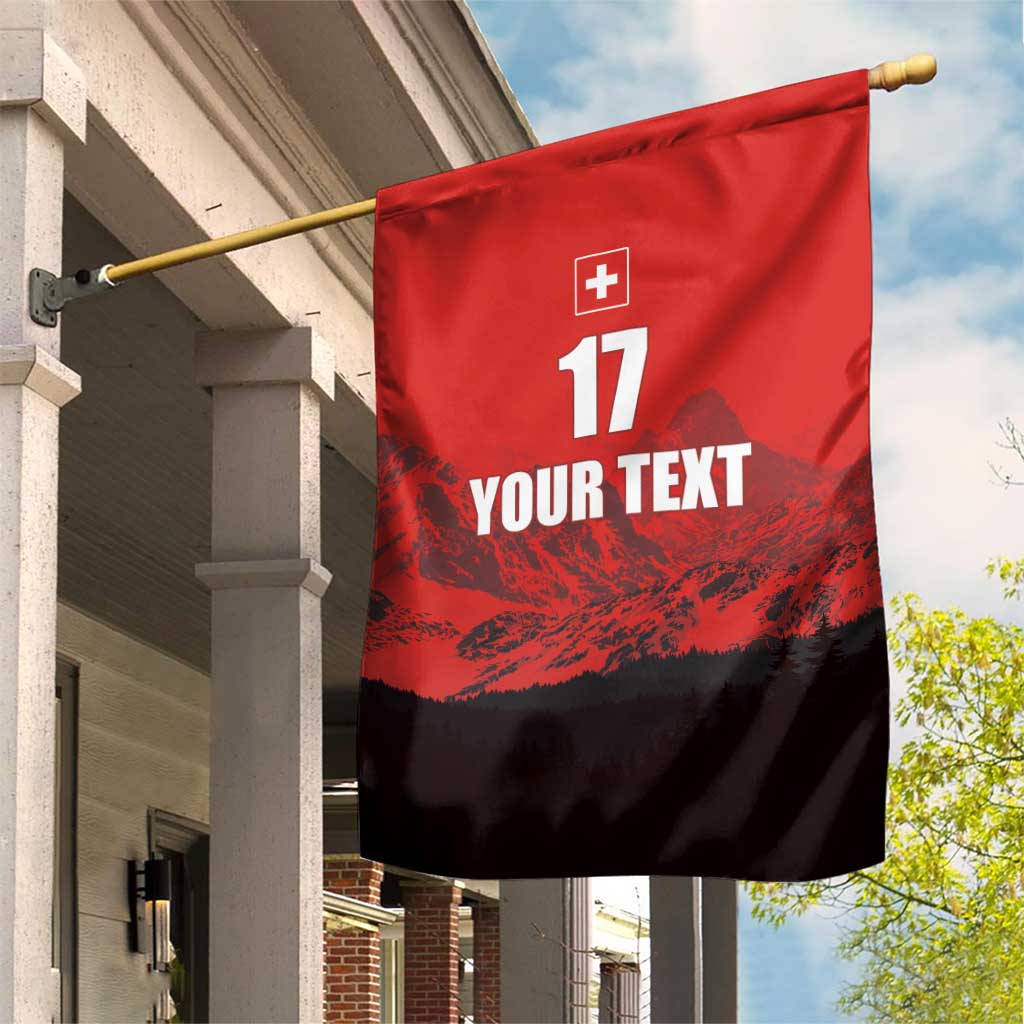 Custom Switzerland Football Garden Flag Swiss Alps