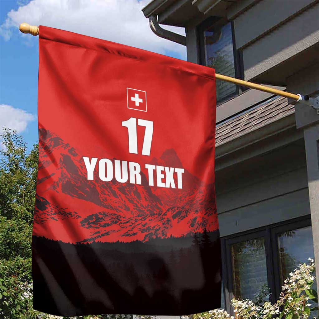 Custom Switzerland Football Garden Flag Swiss Alps