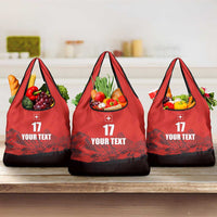 Custom Switzerland Football Grocery Bag Swiss Alps