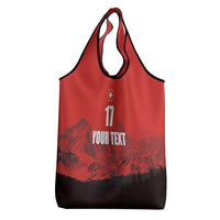 Custom Switzerland Football Grocery Bag Swiss Alps