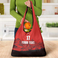 Custom Switzerland Football Grocery Bag Swiss Alps