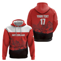 Custom Switzerland Football Hoodie Swiss Alps