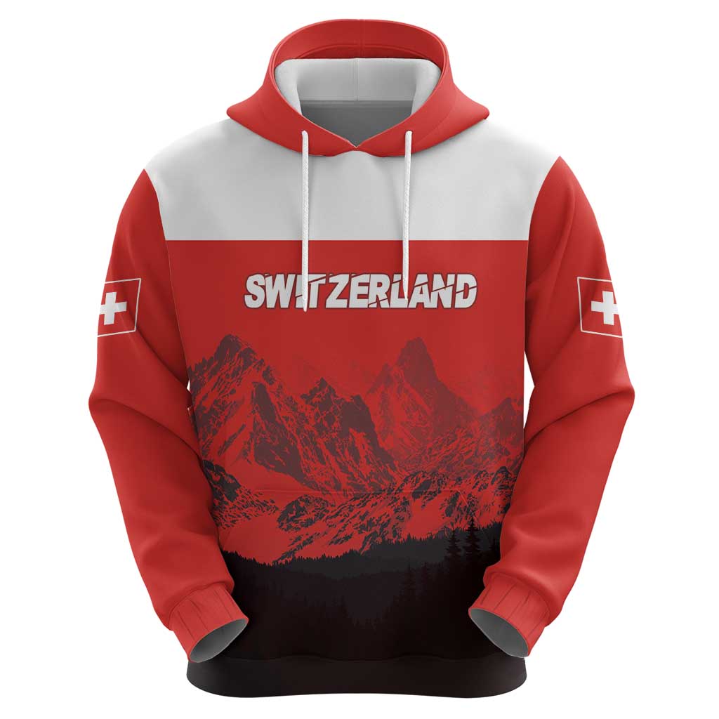 Custom Switzerland Football Hoodie Swiss Alps