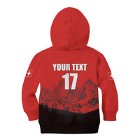 Custom Switzerland Football Kid Hoodie Swiss Alps