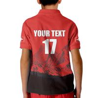 Custom Switzerland Football Kid Polo Shirt Swiss Alps