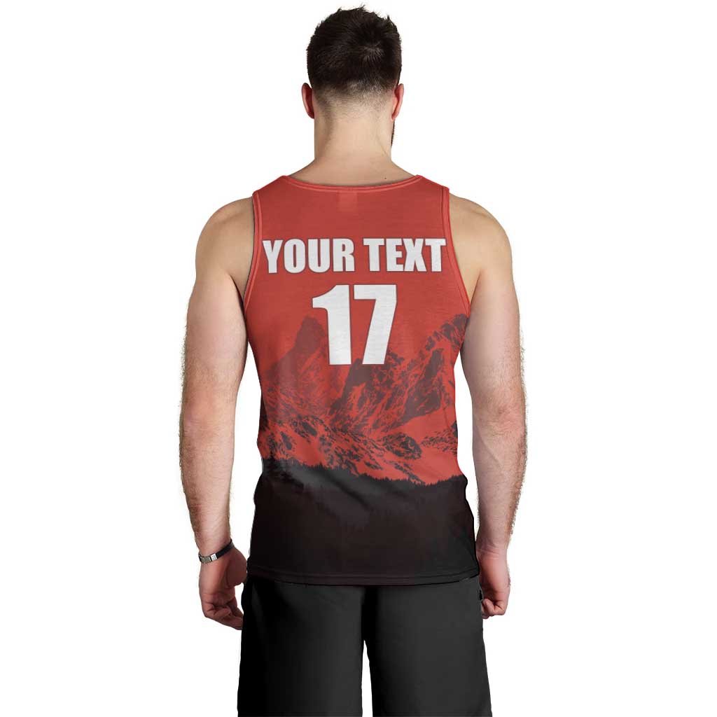 Custom Switzerland Football Men Tank Top Swiss Alps