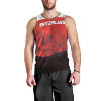 Custom Switzerland Football Men Tank Top Swiss Alps