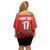 Custom Switzerland Football Off Shoulder Short Dress Swiss Alps