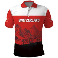 Custom Switzerland Football Polo Shirt Swiss Alps