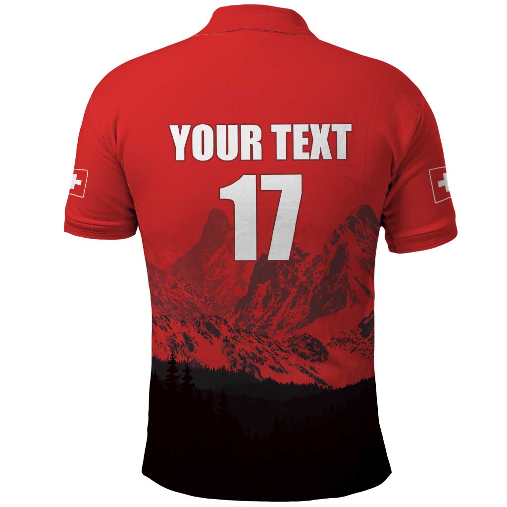 Custom Switzerland Football Polo Shirt Swiss Alps