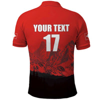 Custom Switzerland Football Polo Shirt Swiss Alps