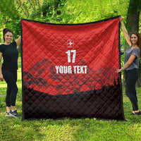 Custom Switzerland Football Quilt Swiss Alps