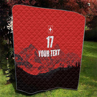 Custom Switzerland Football Quilt Swiss Alps