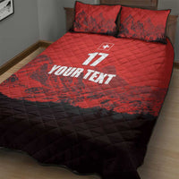Custom Switzerland Football Quilt Bed Set Swiss Alps