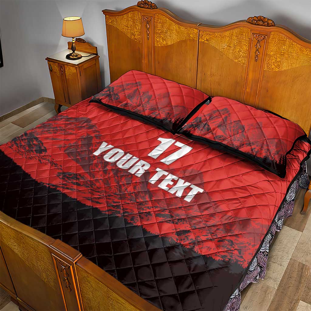 Custom Switzerland Football Quilt Bed Set Swiss Alps
