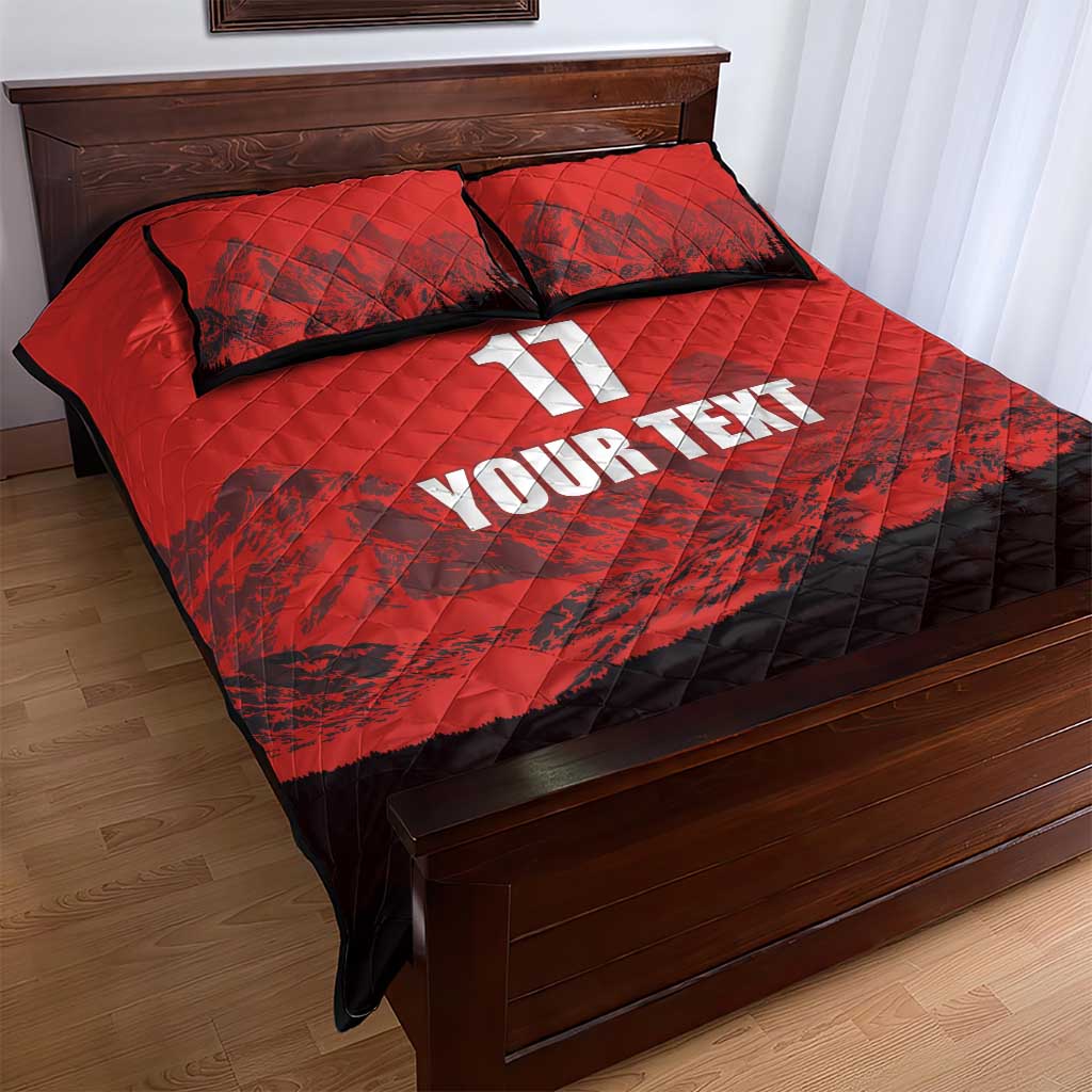 Custom Switzerland Football Quilt Bed Set Swiss Alps