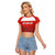 Custom Switzerland Football Raglan Cropped T Shirt Swiss Alps