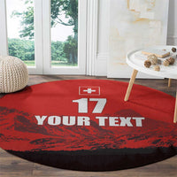 Custom Switzerland Football Round Carpet Swiss Alps
