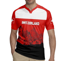 Custom Switzerland Football Rugby Jersey Swiss Alps