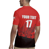 Custom Switzerland Football Rugby Jersey Swiss Alps