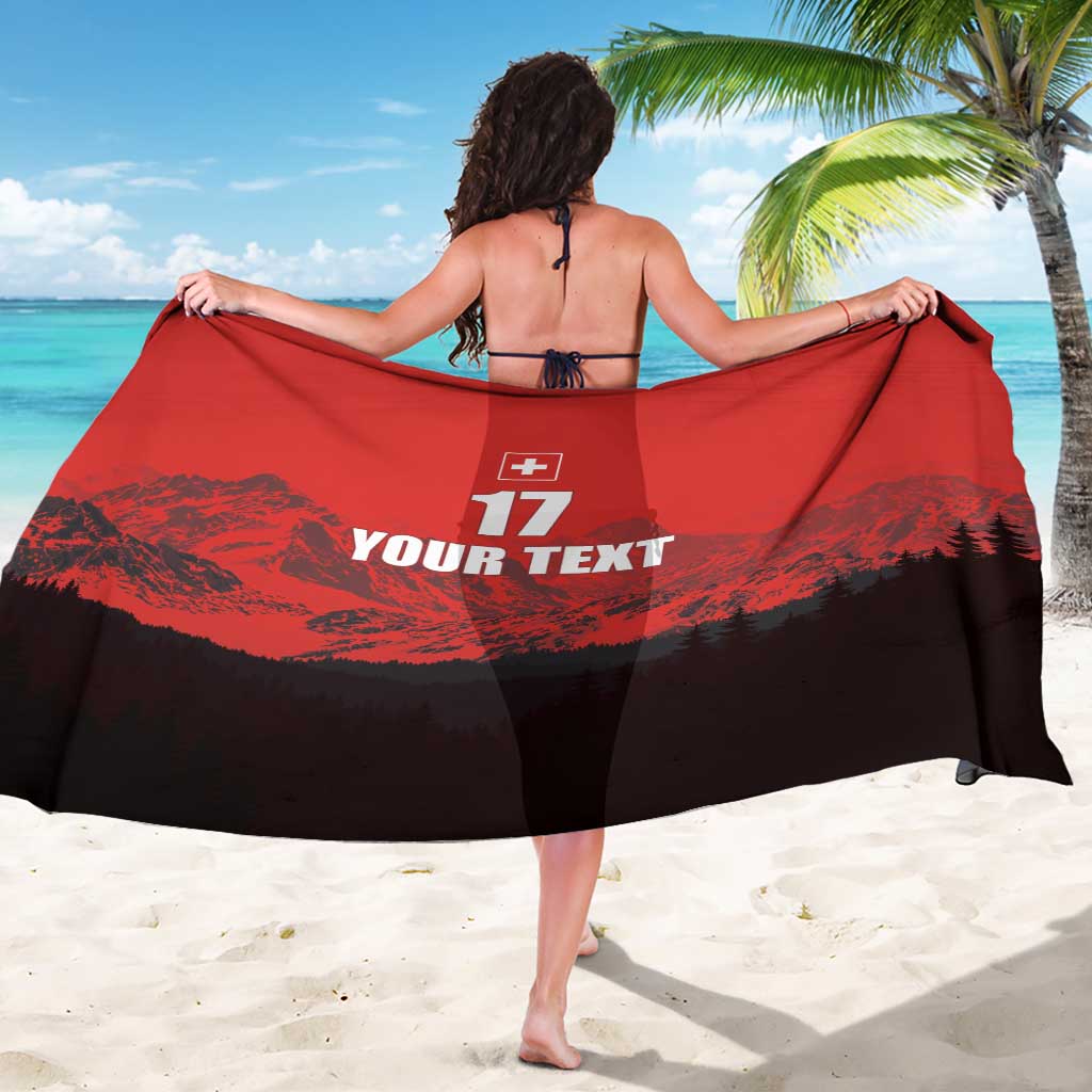 Custom Switzerland Football Sarong Swiss Alps