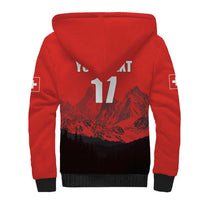 Custom Switzerland Football Sherpa Hoodie Swiss Alps