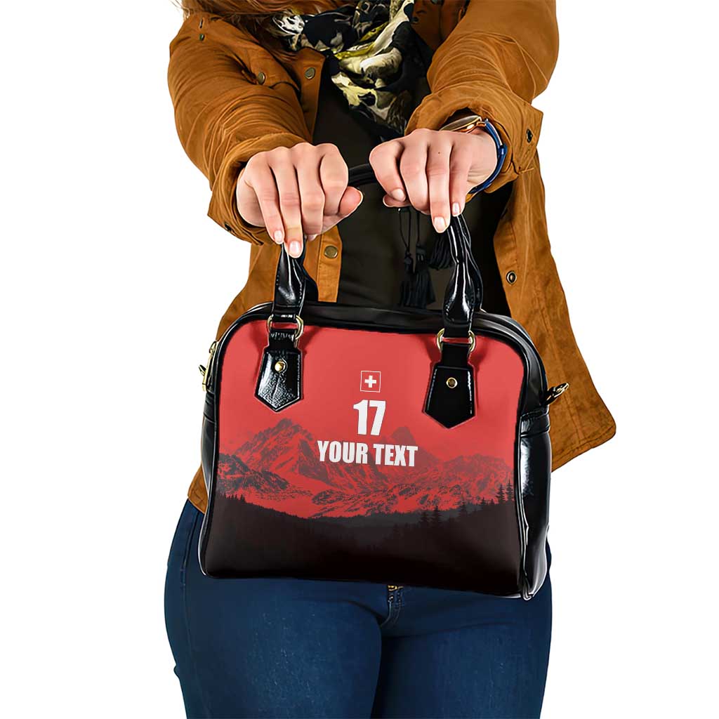 Custom Switzerland Football Shoulder Handbag Swiss Alps