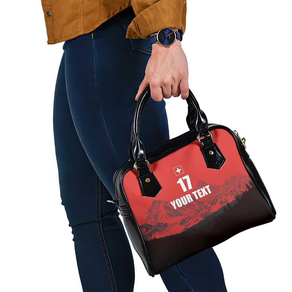 Custom Switzerland Football Shoulder Handbag Swiss Alps