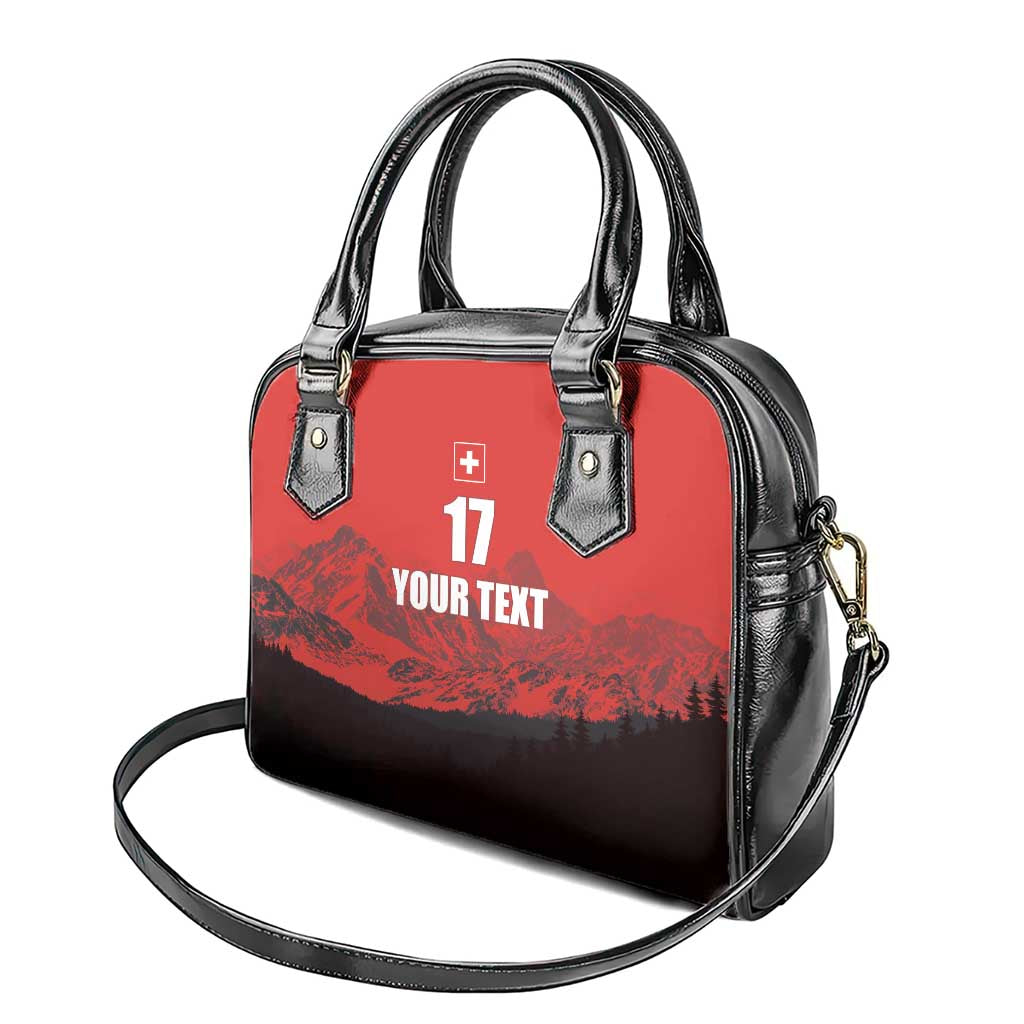 Custom Switzerland Football Shoulder Handbag Swiss Alps