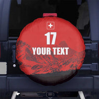 Custom Switzerland Football Spare Tire Cover Swiss Alps