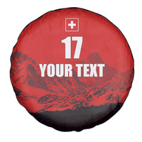 Custom Switzerland Football Spare Tire Cover Swiss Alps