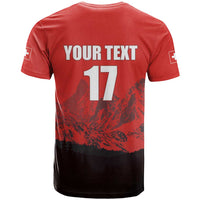 Custom Switzerland Football T Shirt Swiss Alps