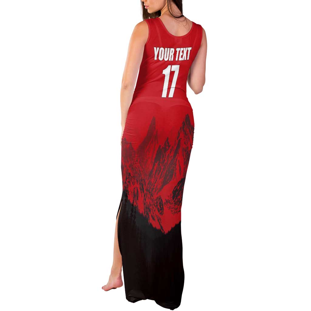 Custom Switzerland Football Tank Maxi Dress Swiss Alps