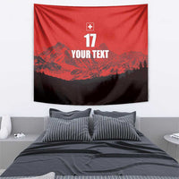 Custom Switzerland Football Tapestry Swiss Alps