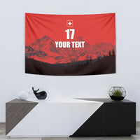 Custom Switzerland Football Tapestry Swiss Alps
