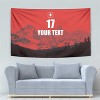 Custom Switzerland Football Tapestry Swiss Alps
