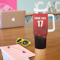 Custom Switzerland Football Tumbler With Handle Swiss Alps