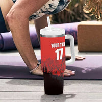 Custom Switzerland Football Tumbler With Handle Swiss Alps