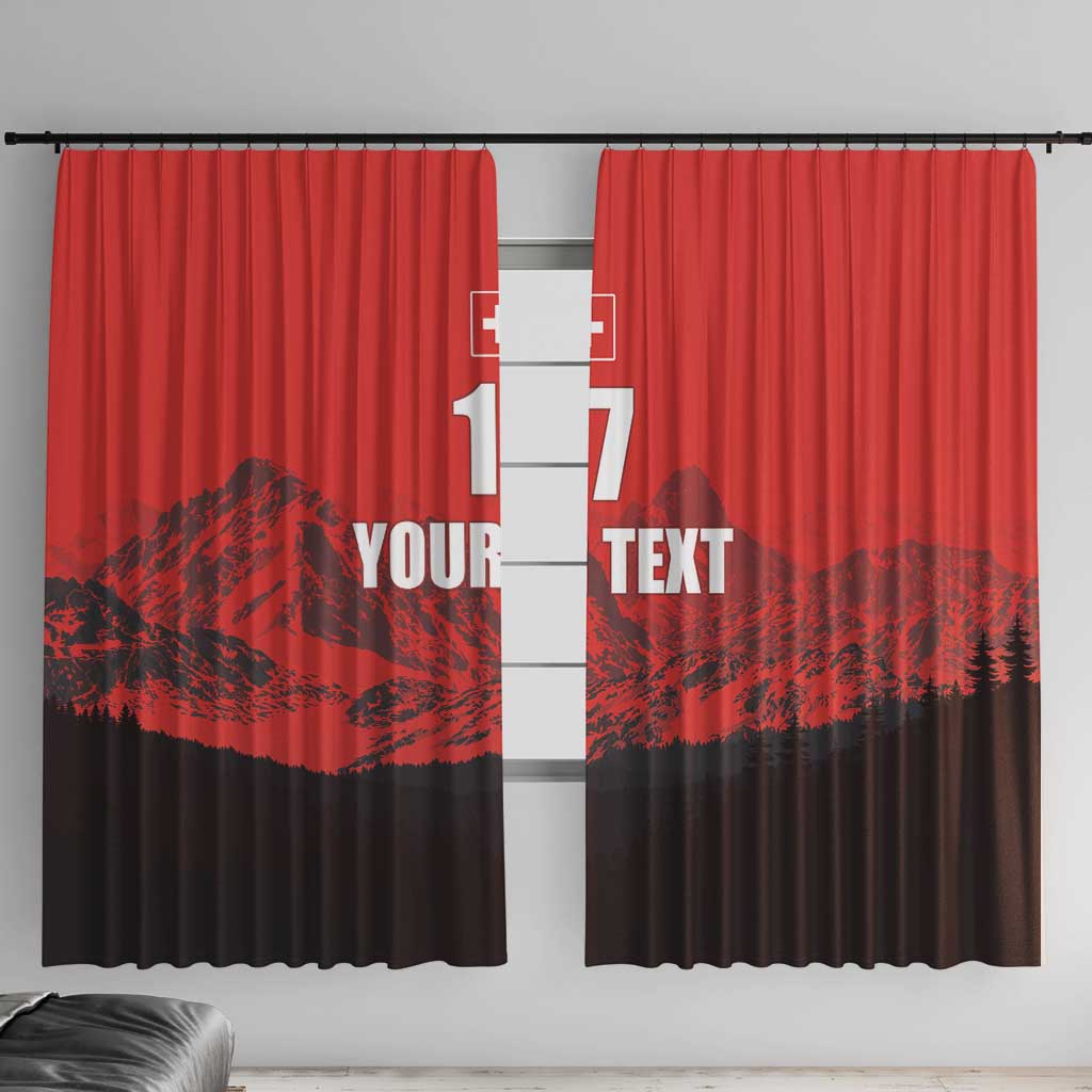 Custom Switzerland Football Window Curtain Swiss Alps