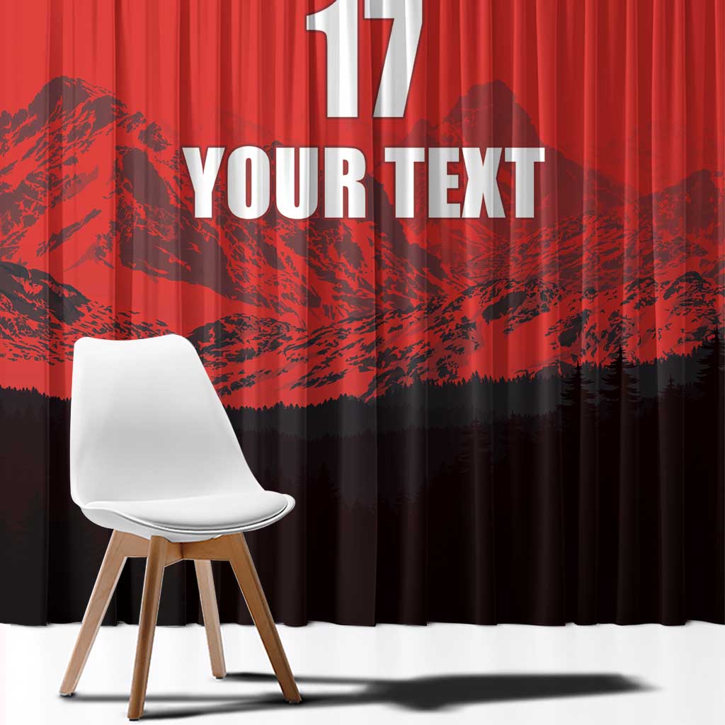 Custom Switzerland Football Window Curtain Swiss Alps